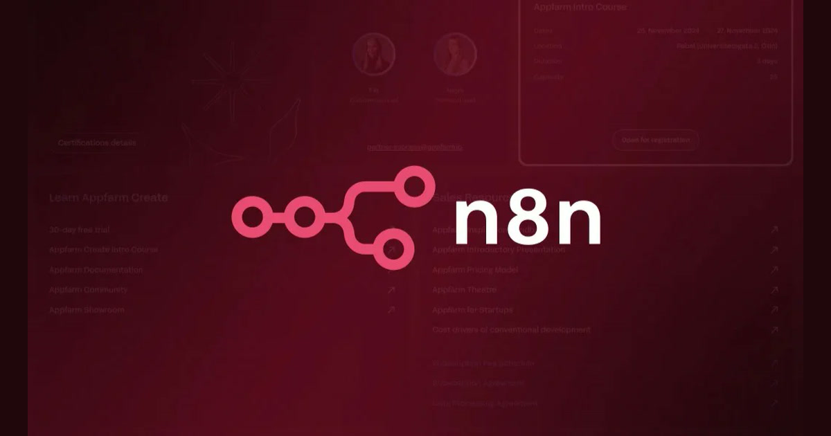 Okladka: n8n - platforma automatyzacji low-code, która ma sens