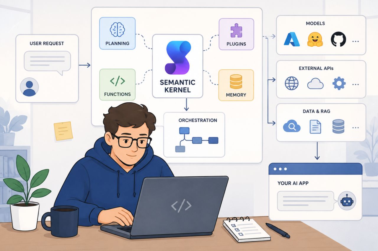 Okladka: Semantic Kernel - po co go używa�ć w aplikacjach .NET